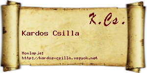 Kardos Csilla névjegykártya