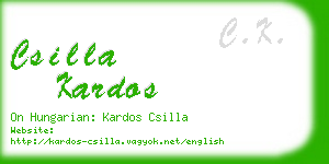 csilla kardos business card